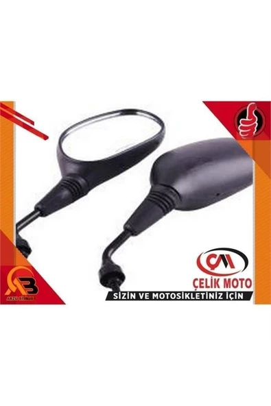ÇELİKMOTO QY 156 AYNA 8 MM SCOOTER - CUB [TAKIM] #50224 - 1