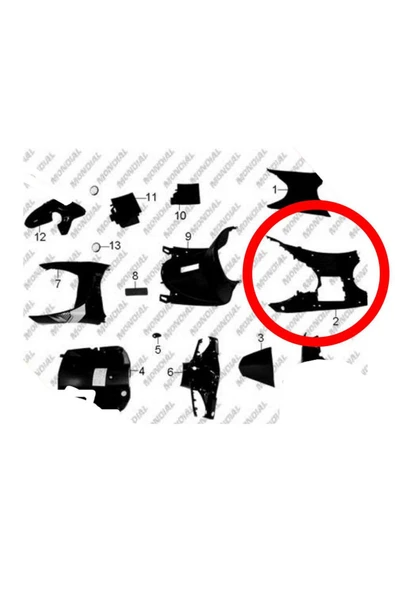 ÇELİKMOTO MONDIAL E-MON DERRACE AYAKLIK ANA GOVDE #Y4EMN2004A0046 ürün görseli 1