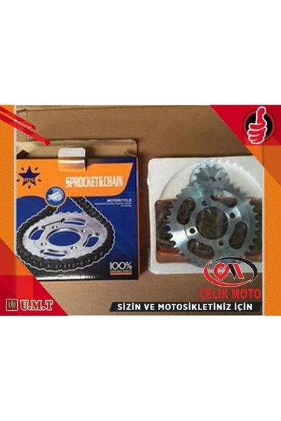 ÇELİKMOTO CGL-MG ZINCIR DISLI TAKIMI 38T-15T #UMT
