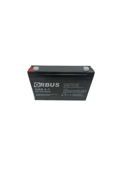 ORBUS 6V 7Ah KURU BAKIMSIZ AKÜ (OYUNCAK JEEP VB) #ORB 6-7