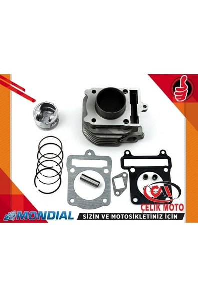 ÇELİKMOTO MONDIAL SILINDIR KOMPLE (125CC) (13P-51.5X71.4) #SARAI.SLNKMP.058