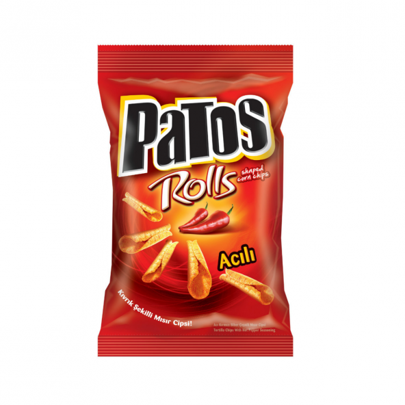 Patos Rolls Kırmızı Biberli Acı Cips 109 Gr