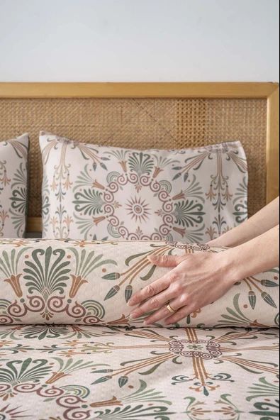 Etnik Saray Çift Kişilik Baskılı Pike 200 x 220 cm - 4