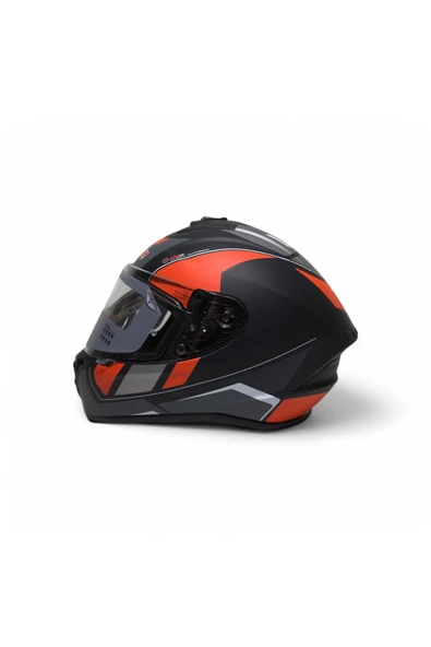 RS2 Kapalı Kask (SİYAH/TURUNCU/GRİ) #rs320 32011/7