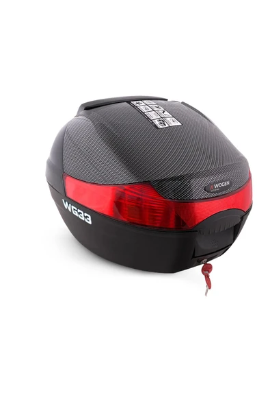 ÇELİKMOTO WOGEN MOT.ÇANTA 33L PREMIUM KARBON SİYAH (SIRTLIKLI) #1401 022