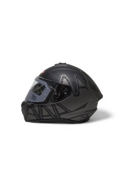 RS2 Kapalı Kask (MAT SİYAH/GRİ) #rs320 32005/2