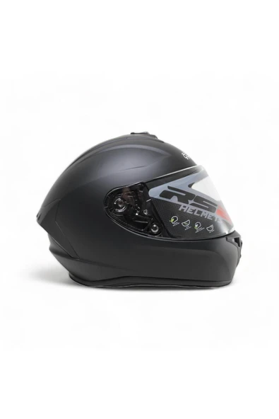 RS2 KAPALI KASK (MAT SİYAH)