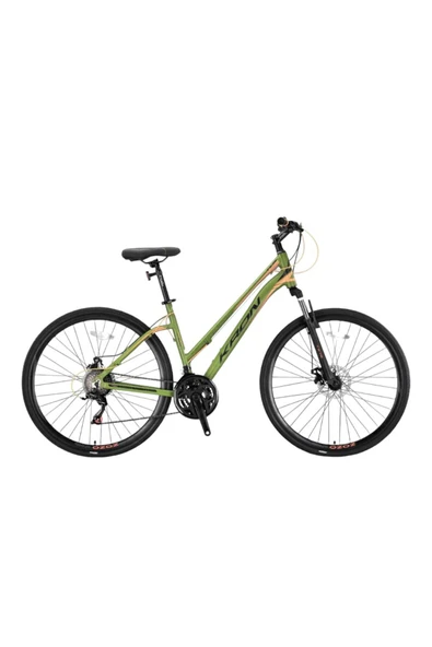 Kron TX 75 - 28'' Trekking Lady - 15' - 21 Vites - M.DISC - Mat haki-Siyah/Açık Sarı #KRN22-295