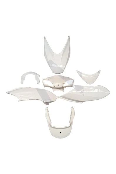ÇELİKMOTO ALPHA KAPORTA SETİ BOYALI PARÇALAR BEYAZ CTVR #Ç36216