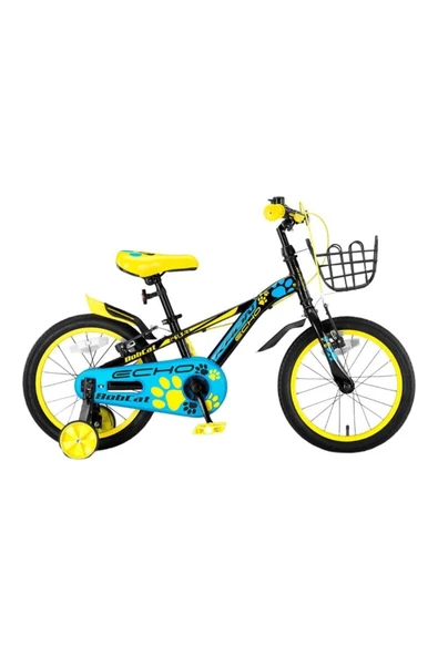 Kron Bobcat - 16'' - Vitessiz - [pabuç Frenli Modeldir] - Siyah-mavi/açık Sarı ürün görseli 1