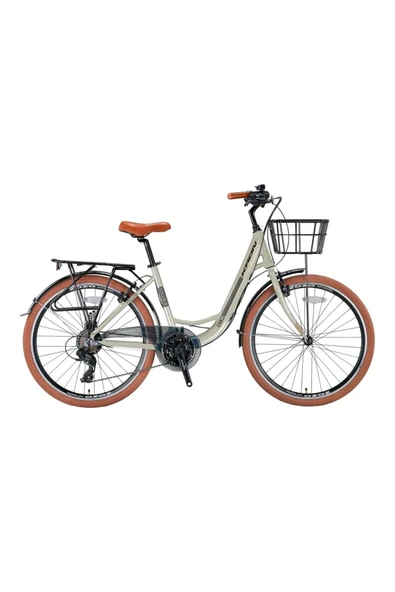 Kron CX 100 - 28" City Bike - Unisex - 15' - 21 Vites - V.B - Bej-Siyah/Kahverengi