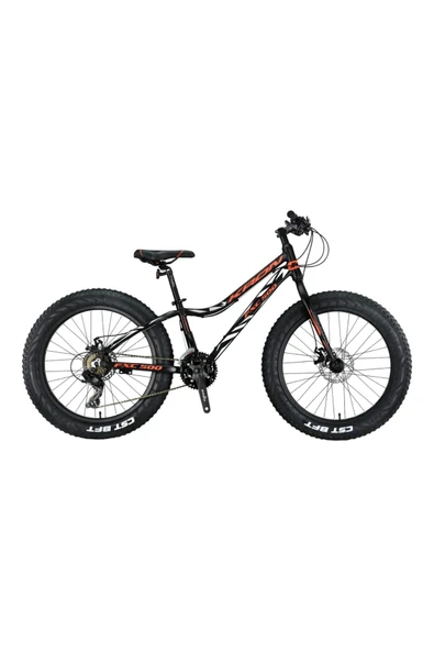 Kron FXC 500 - 24" MTB - 13" - 21 Vites - M.DISC - Mat Siyah-Neon Turuncu/Gri ürün görseli 1