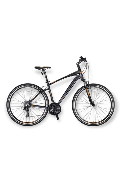 Kron Tx 150 - 28" Trekking - 18' - 24 Vites - [pabuç Frenli Modeldir] - Mat Siyah-turuncu/füme ürün görseli 1