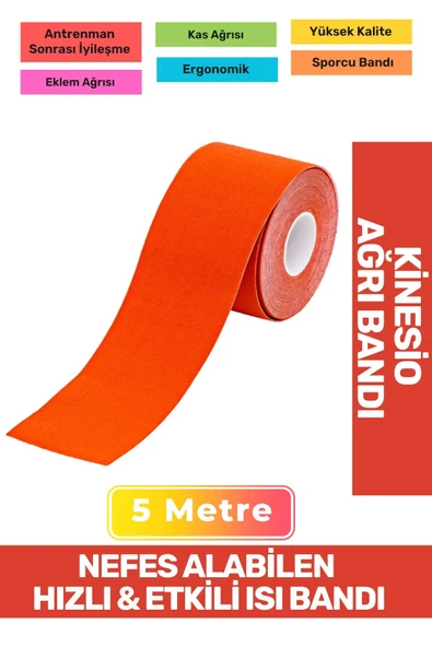Hızlı Etkili Büyük Boy Kas Eklem Bel Bacak Kol Boyun Sırt Omuz Karın Kalça Ağrı Isı Bandı 5cmx5m