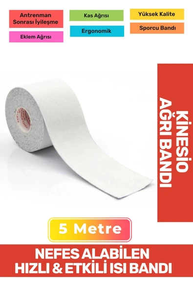 Hızlı Etkili Büyük Boy Kas Eklem Bel Bacak Kol Boyun Sırt Omuz Karın Kalça Ağrı Isı Bandı 5cmx5m