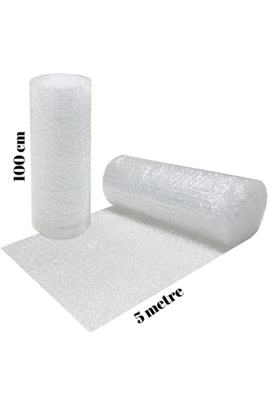 Balonlu Ambalaj Naylonu 100 Cm X 5 Metre 40 Gram Patpat Havalı Ambalaj Naylonu Rulo Sarım