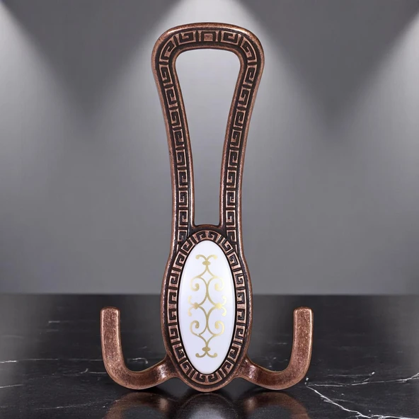 Metal Portmanto Vestiyer Duvar Dolap Elbise Mobilya Kapı Askısı Askılığı Askılık Antik Bakır 4 Adet - Resim 2