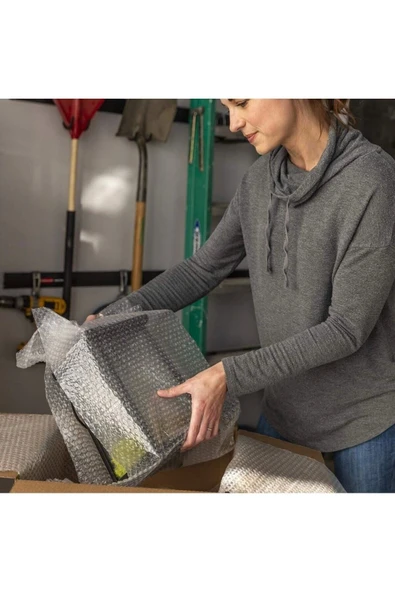 Balonlu Ambalaj Naylonu 100 Cm X 10 Metre 40 Gram Patpat Havalı Ambalaj Naylonu Rulo Sarım - Resim 2