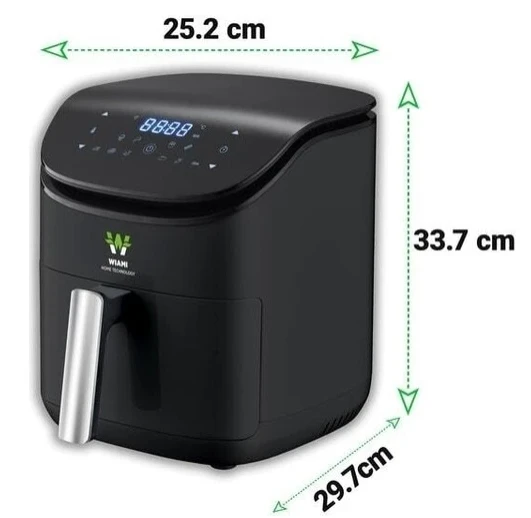 Wiami Airfryer 3.5 L Akıllı Yağsız Hava Fritözü Siyah (2 YIL RESMİ DİSTRİBÜTÖR GARANTİLİ) - 3