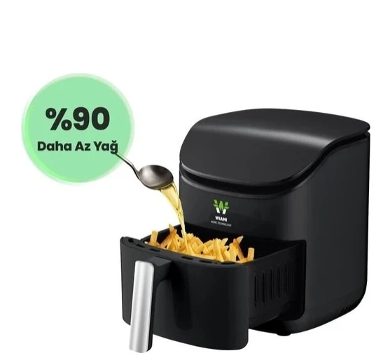 Wiami Airfryer 3.5 L Akıllı Yağsız Hava Fritözü Siyah (2 YIL RESMİ DİSTRİBÜTÖR GARANTİLİ) - 2