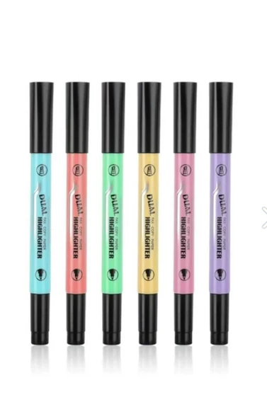 Gxin 6 Renk Fosforlu Kalem Seti Çift Taraflı - 3