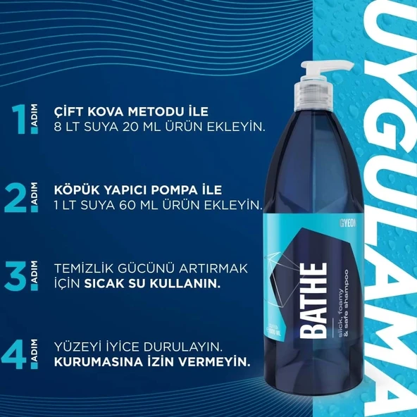 GYEON Q²M Bathe PH Nötr Cilalı Oto Şampuanı 1000 ml - 3
