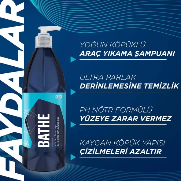 GYEON Q²M Bathe PH Nötr Cilalı Oto Şampuanı 500 ml - 2