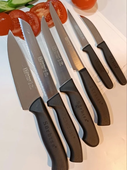 Sürbisa Sürmene Sürbısa 61170 / 202 Şef Bıçak Seti Siyah
