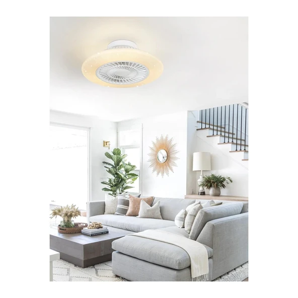 Dlc Nord 60CM Kumandalı Led Tavan Vantilatörü Beyaz - Resim 3