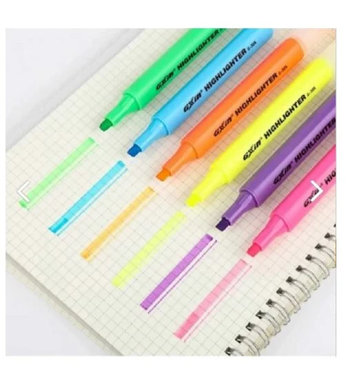 Gxin Canlı Renk Üçgen Highlighter 6 Renk Fosforlu Kalem Seti - 3