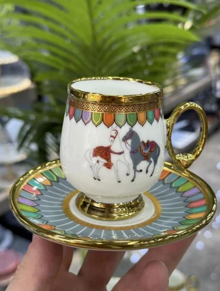 Acar Wilshire Gri 6'lı Kahve Fincan Takımı SHP-07188 - 2