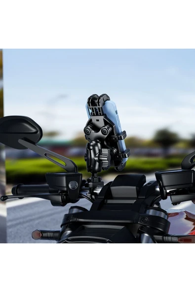 Nukrotech M20 Titreşim Modüllü Motosiklet Telefon Tutucu - 5
