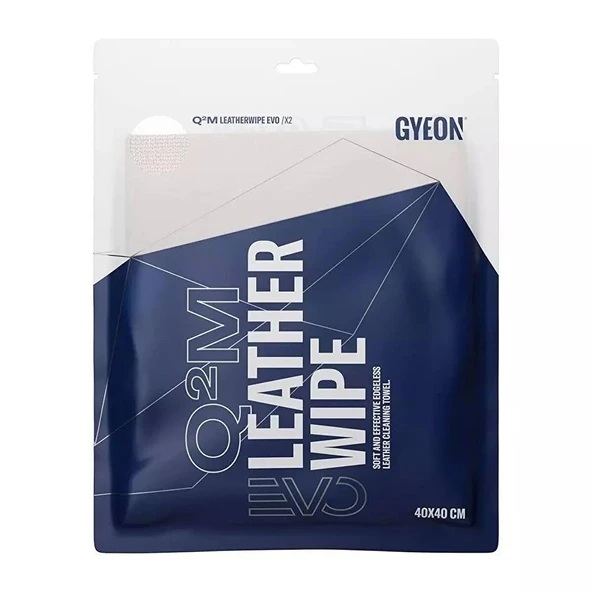 GYEON Q²M LeatherWipe EVO Deri Aksamlara Özel Temizleme Bezi 2'li Paket 40x40 cm