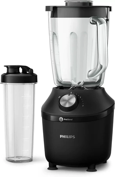 Philips 3000 Serisi Blender ProBlend Crush Teknolojisi 600 W 2 Lt, 2 Hız Ayarı + Darbe, Cam Hazne, HR2291/41 OUTLET