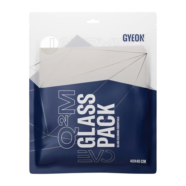 GYEON Q²M GlassPack EVO Cam Yüzey Temizlik ve Silme Mikrofiber Bezi Seti 2'lü Paket 40x40 cm
