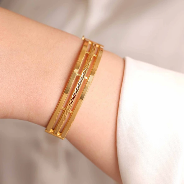 24 Gr 22 Ayar Tiaburga G3 İşçiliksiz Bilezik - Resim 2