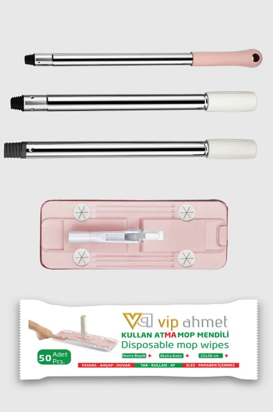 Technow Vip Ahmet VP-519 Kullan At Mop Temizlik Seti+50 Adet Mendil - Resim 7