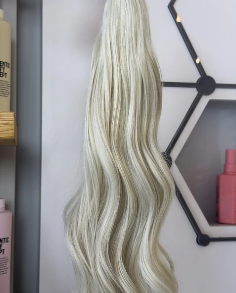 HairPim Selection (0.8 Gr) Küllü Platin 50 Adet 70 Cm Yeni Nesil Kaynak Saç HP354 - 3