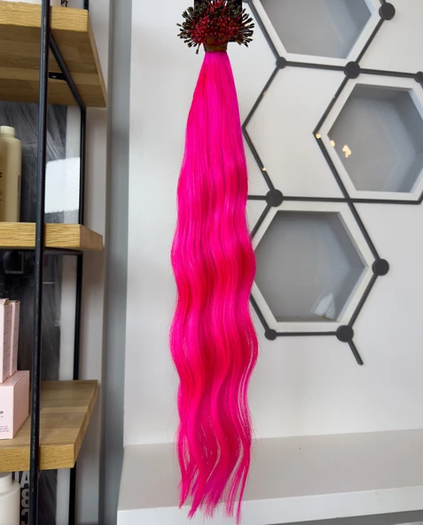 HairPim Rainbow (0.8 Gr) Pembe 50 Adet 70 Cm Yeni Nesil Kaynak Saç HP552