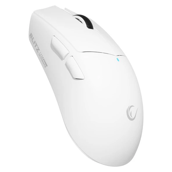 Rampage BLITZ ULTIMATE 8K BT+Wired+2.4G Beyaz Kablosuz PAW3950 NORDIC 52840 MCU Gaming Oyuncu Mouse