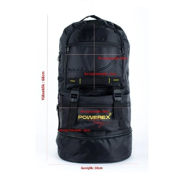 Powerex Haki 80Lt. Outdoor Kamp Dağcı Balıkçı Sırt Çantası - 3