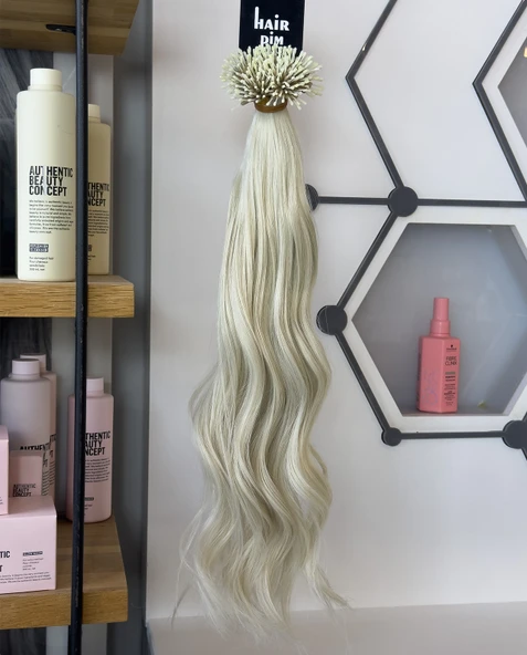 HairPim Selection (0.8 Gr) Küllü Platin 50 Adet 70 Cm Yeni Nesil Kaynak Saç HP354