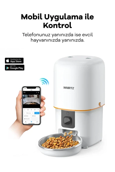 Kameralı ve Ses Kontrollü 4 Litre Akıllı Mama Kabı - 3