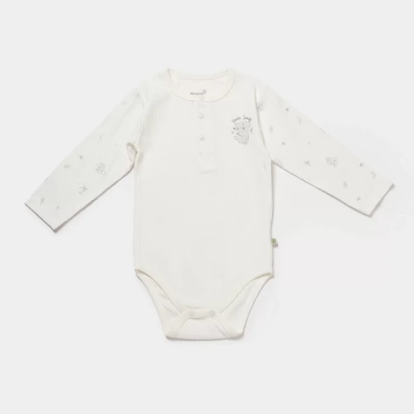 Koala Jungle Uzun Kol Bebek Body  Gri - 2