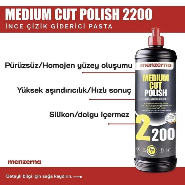 MENZERNA 2200 İnce Çizik Giderici Pasta 1 lt - 4