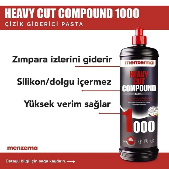 MENZERNA 1000 Çizik Giderici Kalın Pasta 250 ml - 3
