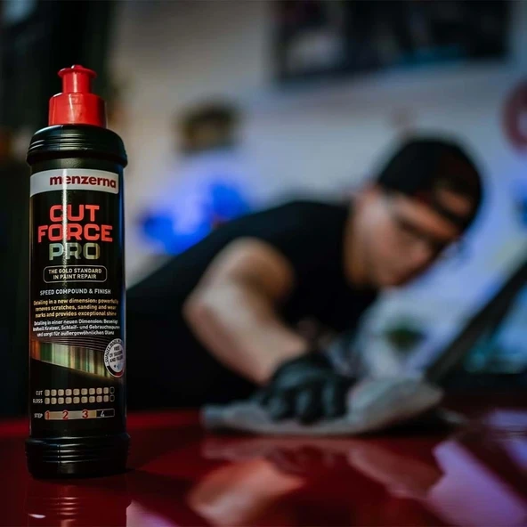 MENZERNA Cut Force Pro Altın Seri Ağır Çizik Giderici Kalın Pasta 250 ml - 4