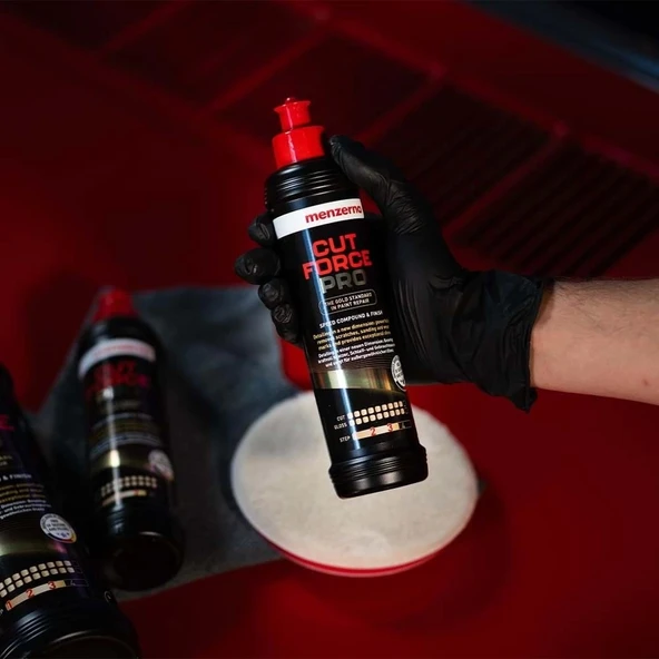 MENZERNA Cut Force Pro Altın Seri Ağır Çizik Giderici Kalın Pasta 250 ml - 7