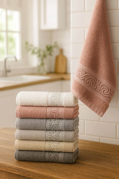 6'lı Mutfak Havlusu Seti 30x50 cm %100 Pamuklu Derya - 4