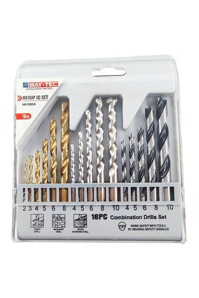 Yunuskayatek Full Set Profesyonel Standlı 16 Parça Metal Ağaç Beton Duvar Delme Uçları
